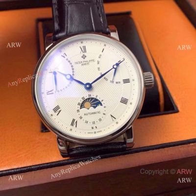 Patek Philippe Complications Moonphase Copy Watch White Face